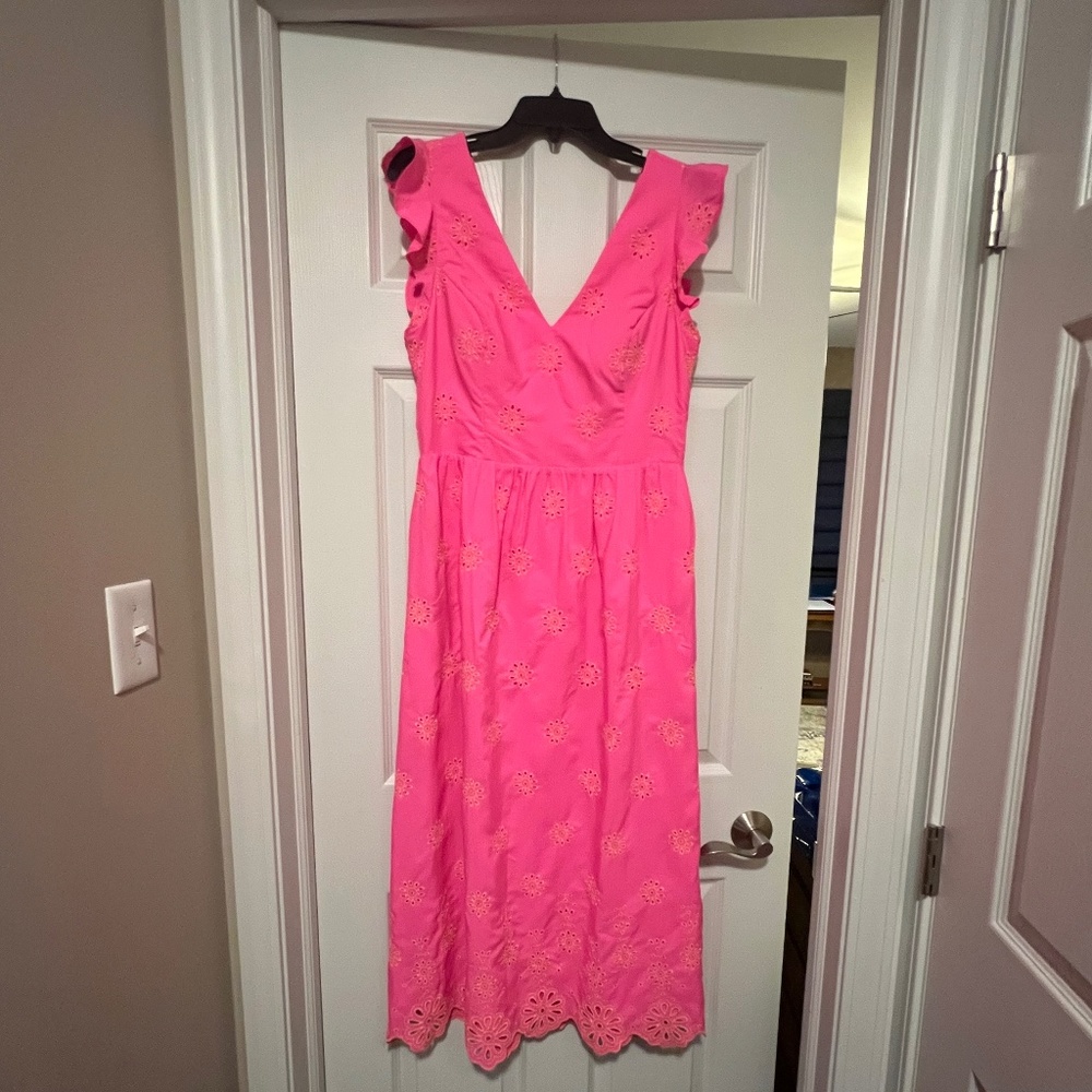 Lilly Pulitzer Lillyanne Flutter Sleeve, Pink\Orange, Size 6